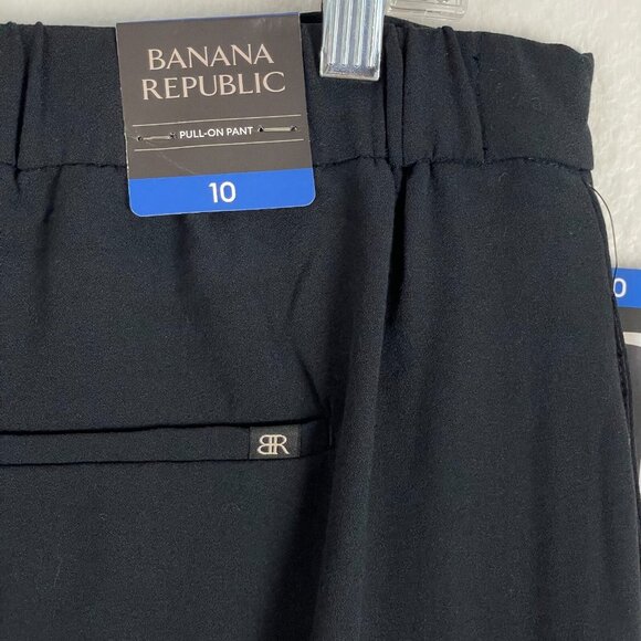NEW Banana Republic Womens Size 10 Black Ankle Pull On Dress Pants Trousers - Picture 5 of 10